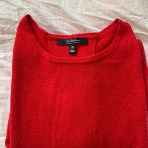 Red cashmere saks sweater